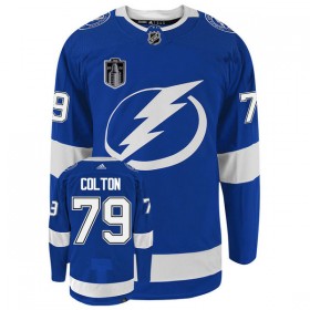 Dresovi Tampa Bay Lightning Ross Colton 79 Adidas Stanley Cup 2022 Plava Authentic - Muške